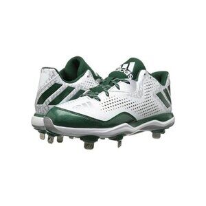 Adidas Cleats Baseball Sneaker Size 17 White Green Low Top